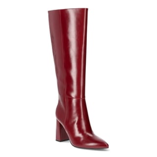 Faux Leather Tall Stovepipe Boots